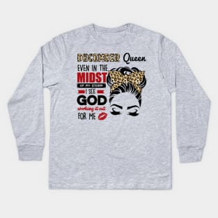 December Queen Even In The Midst Of The Storm Kids Long Sleeve T-Shirt